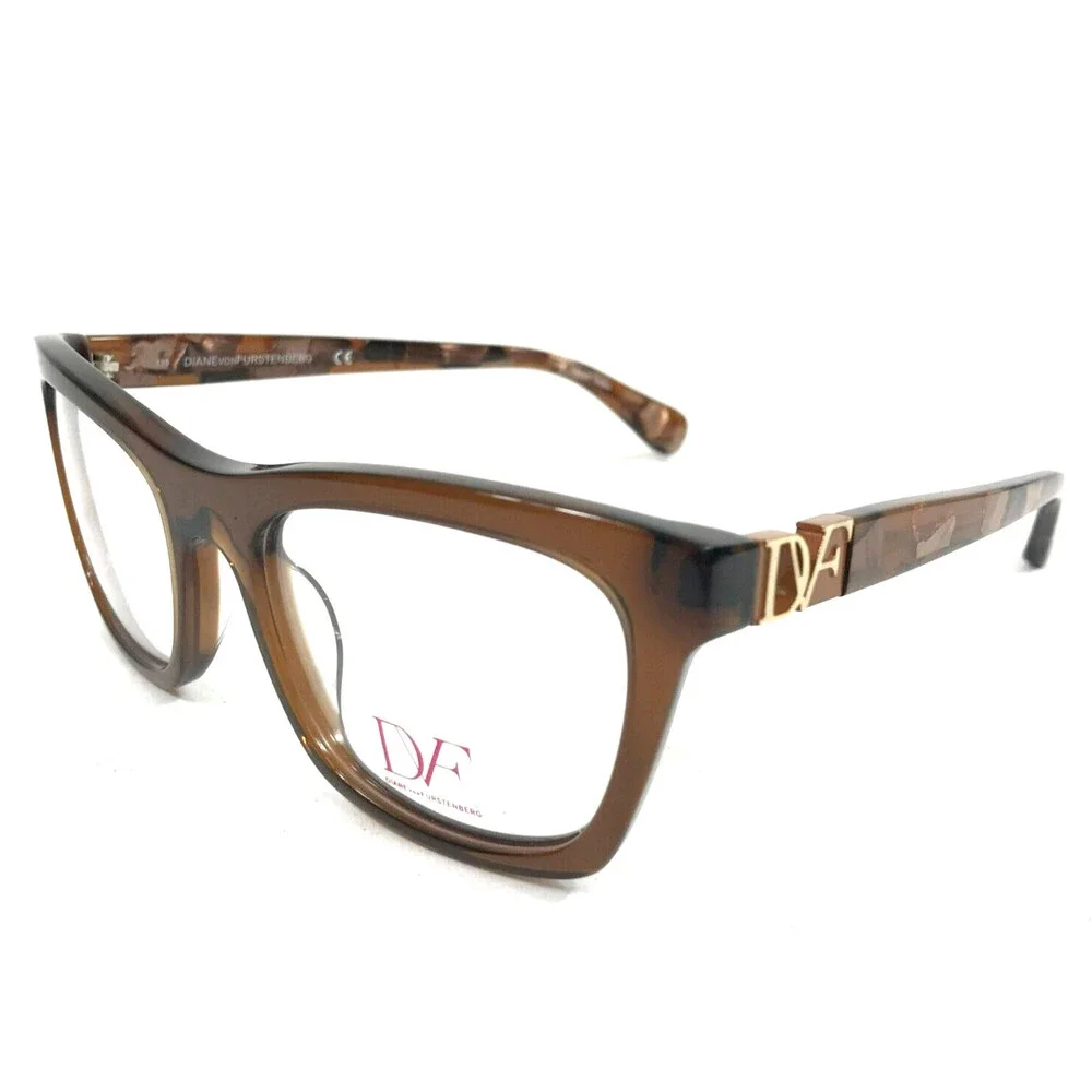 Diane Von Furstenberg Eyeglasses Frames DVF5083 210 Transparent Brown 52-19-135